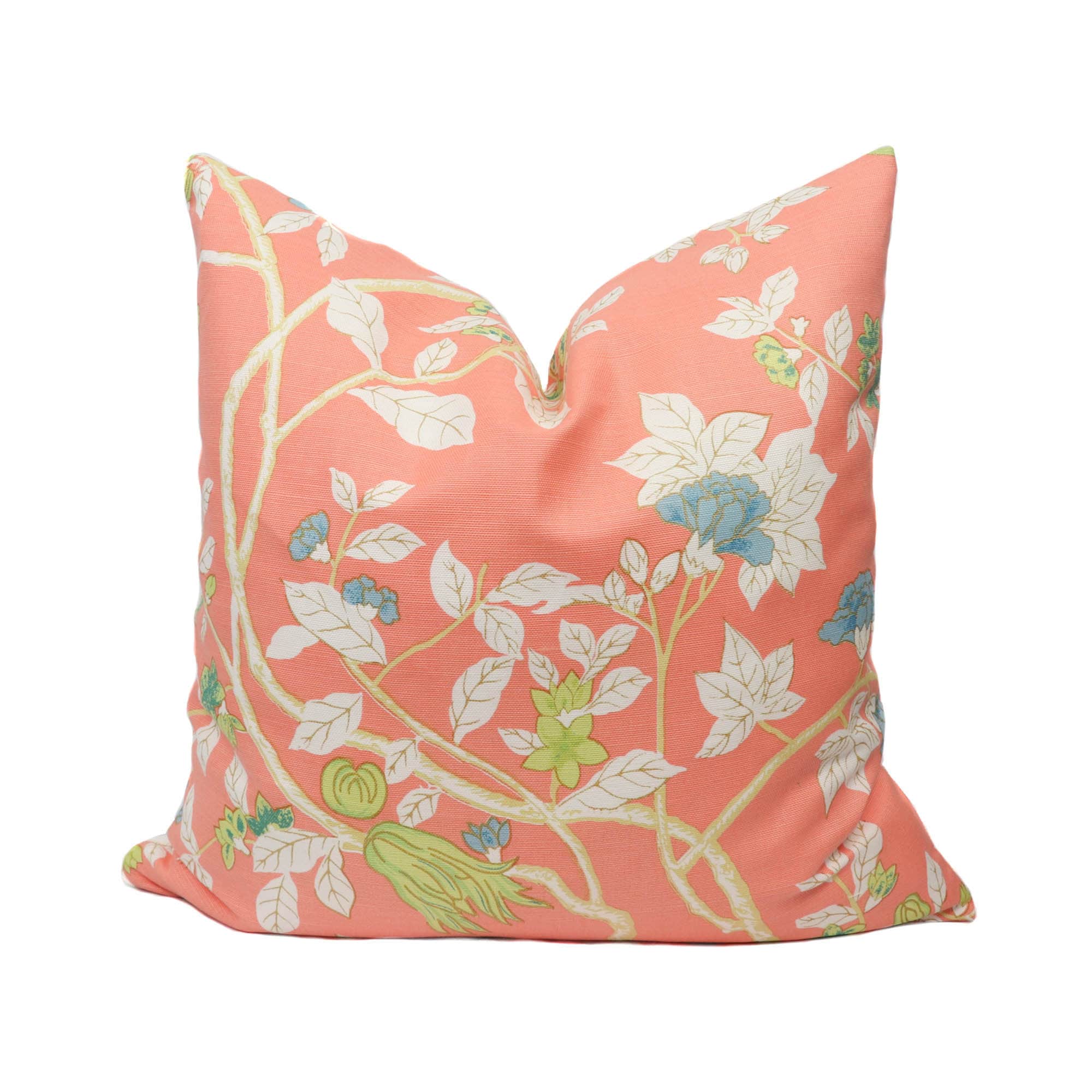 Quadrille Happy Garden Pillow Cover in Rust Orange on White - Etsy