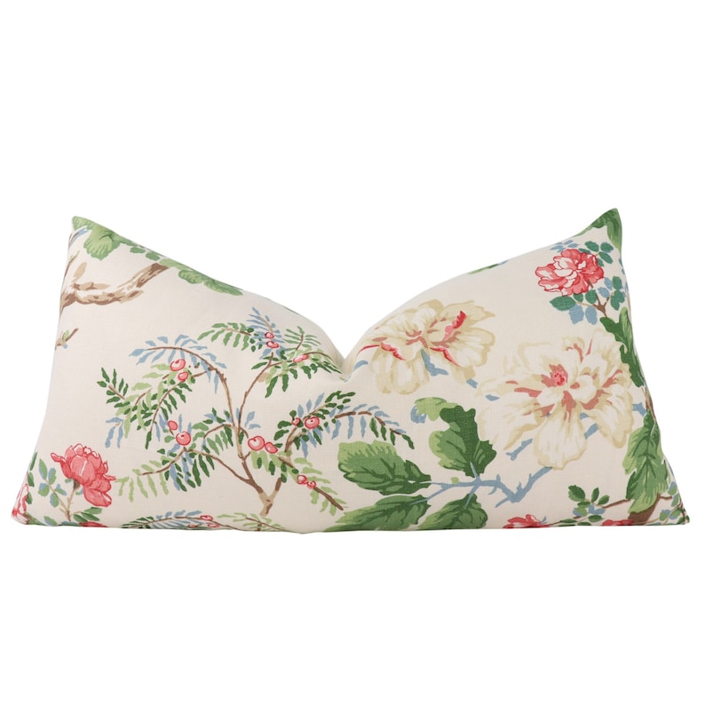 Lee Jofa Chinese Peony Pillow Cover - Thumbnail 3