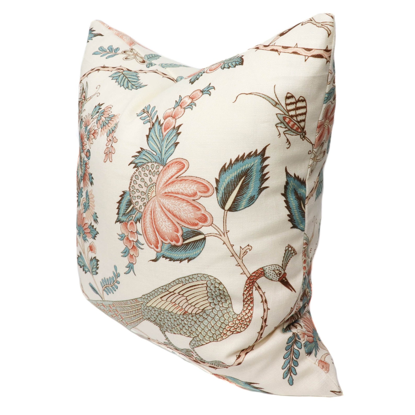 Schumacher Campagne Pillow Cover in Peacock & Rauge 175950 // Designer ...