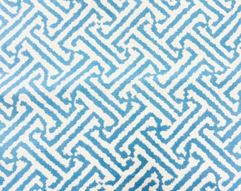 READY TO SHIP Quadrille Java Java pillow cover in Breeze Blue on White - Double sided // Designer Pillow Cover // High end pillow cover