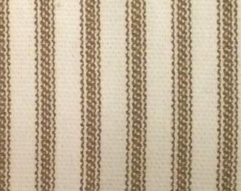 READY TO SHIP Southern Ticking Co. Ticking Stripe pillow cover in Brown - Double sided // Designer Pillow Cover // High end Pillow Cover