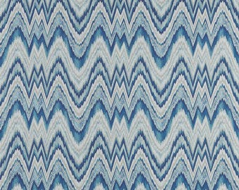 READY TO SHIP Schumacher Valkyrie Flame Stitch pillow cover in Delft 68940 - Double sided // Designer Pillow Cover // High end Pillow Cover