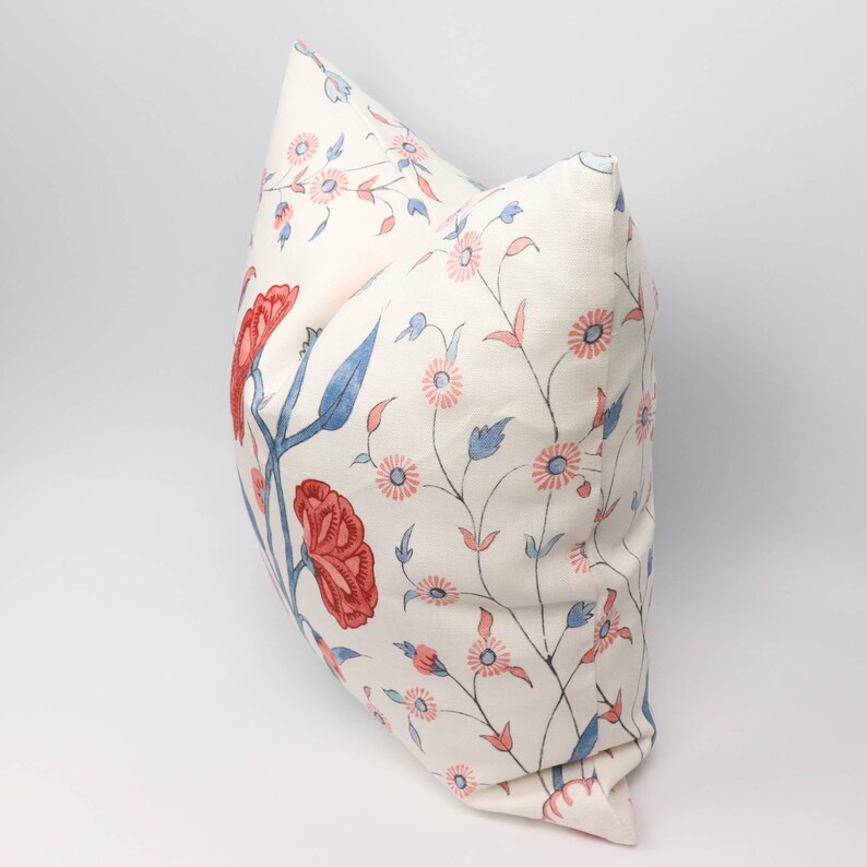 Schumacher Khilana Floral Pillow Cover in Delft & Rose 178330 ...