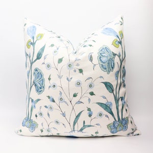Schumacher Khilana Floral Pillow Cover in Peacock 178331 - Etsy
