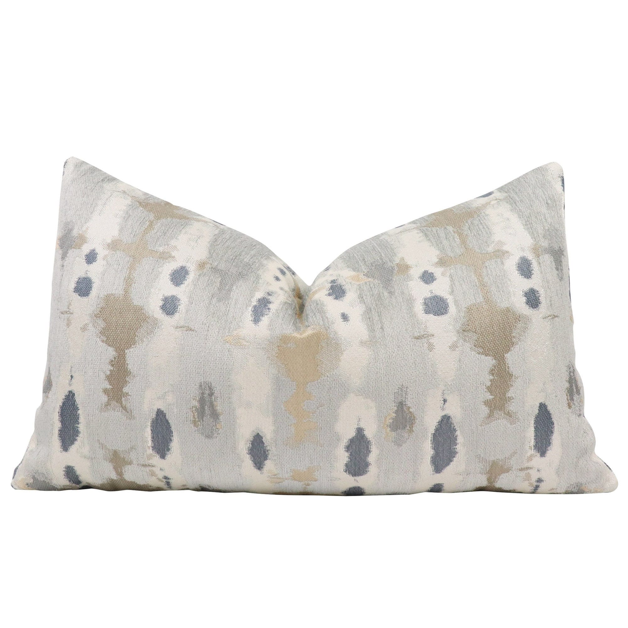 READY TO SHIP Lokesh pillow cover in blue Topaz - Double sided // Designer pillow cover // High end pillow cover // Decorative pillow cover