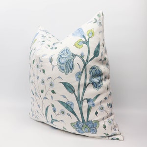 Schumacher Khilana Floral Pillow Cover in Peacock 178331 - Etsy