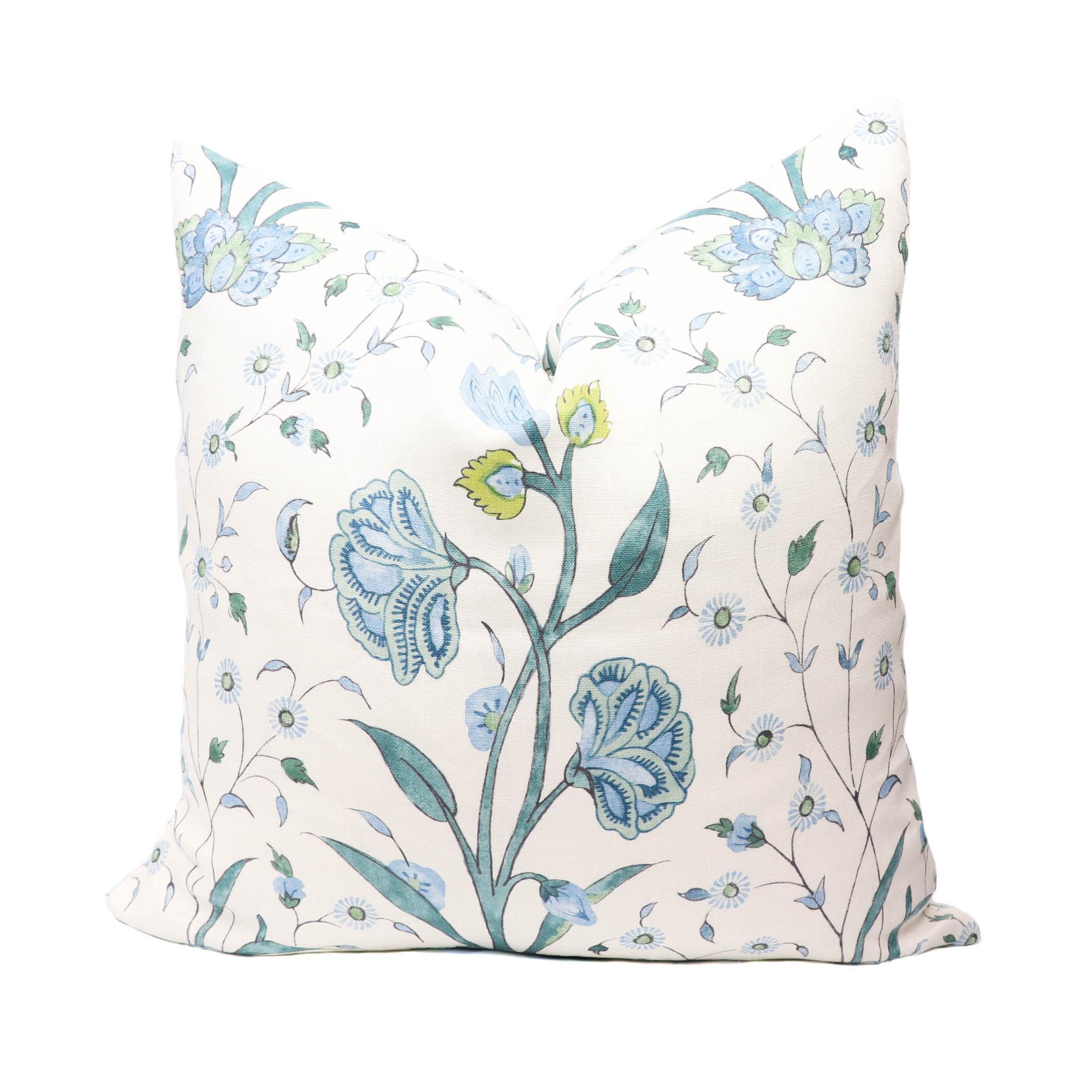 Schumacher Khilana Floral Pillow Cover in Peacock 178331 - Etsy