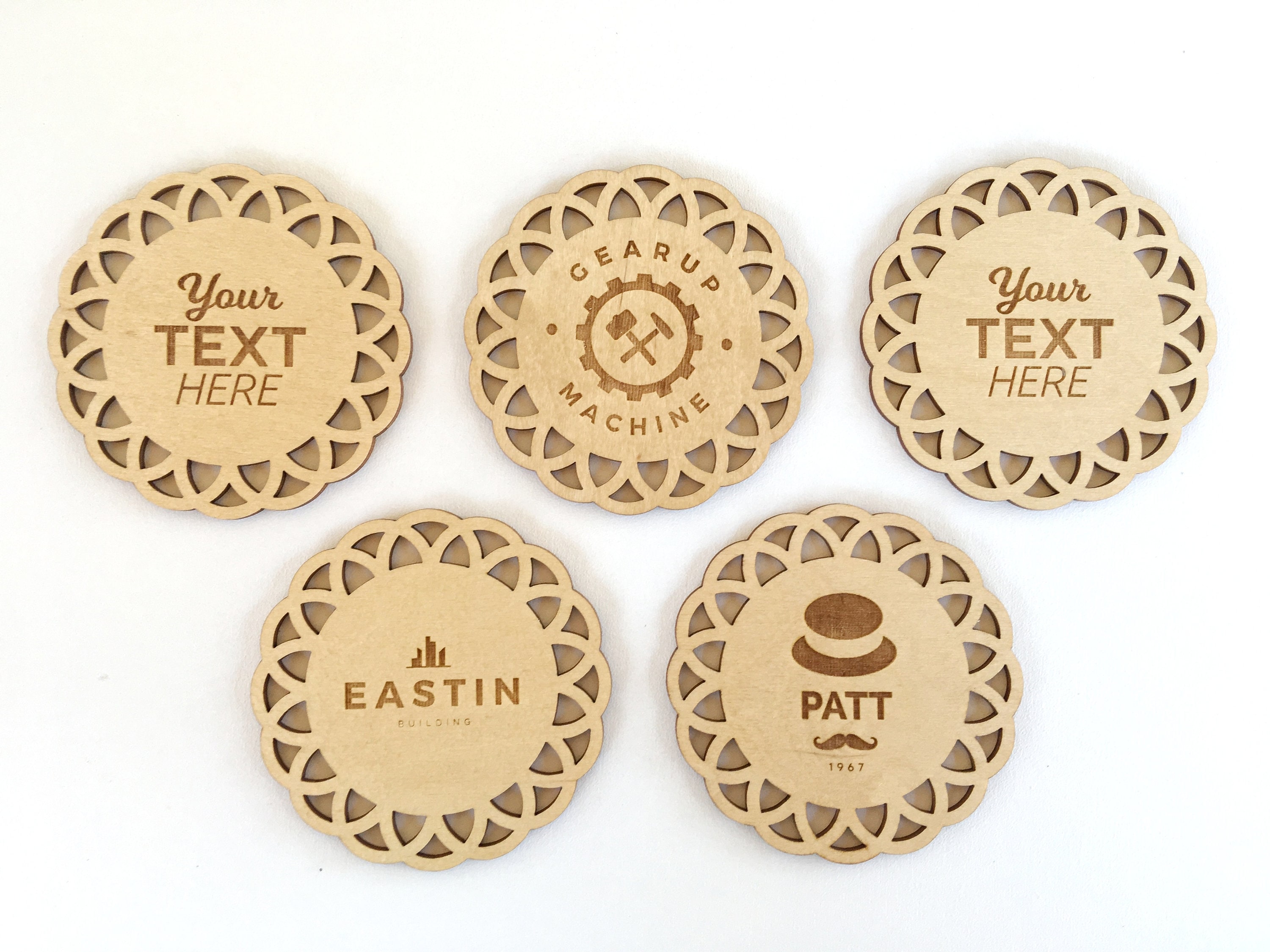 Personalized Wooden Coasters Company Logo coasters Etsy