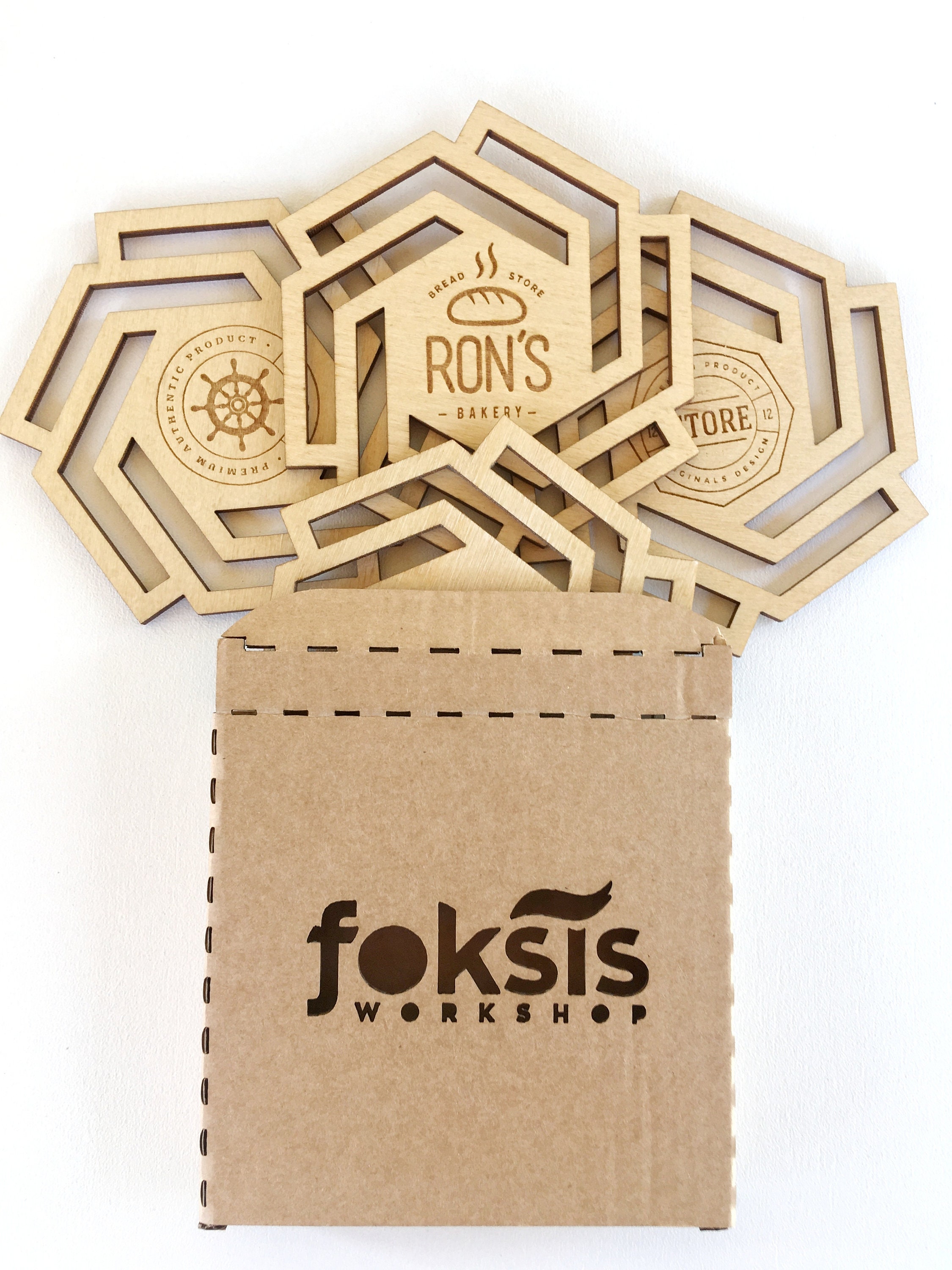 Engraved Personalized Wooden Coasters Company Logo Coasters Etsy