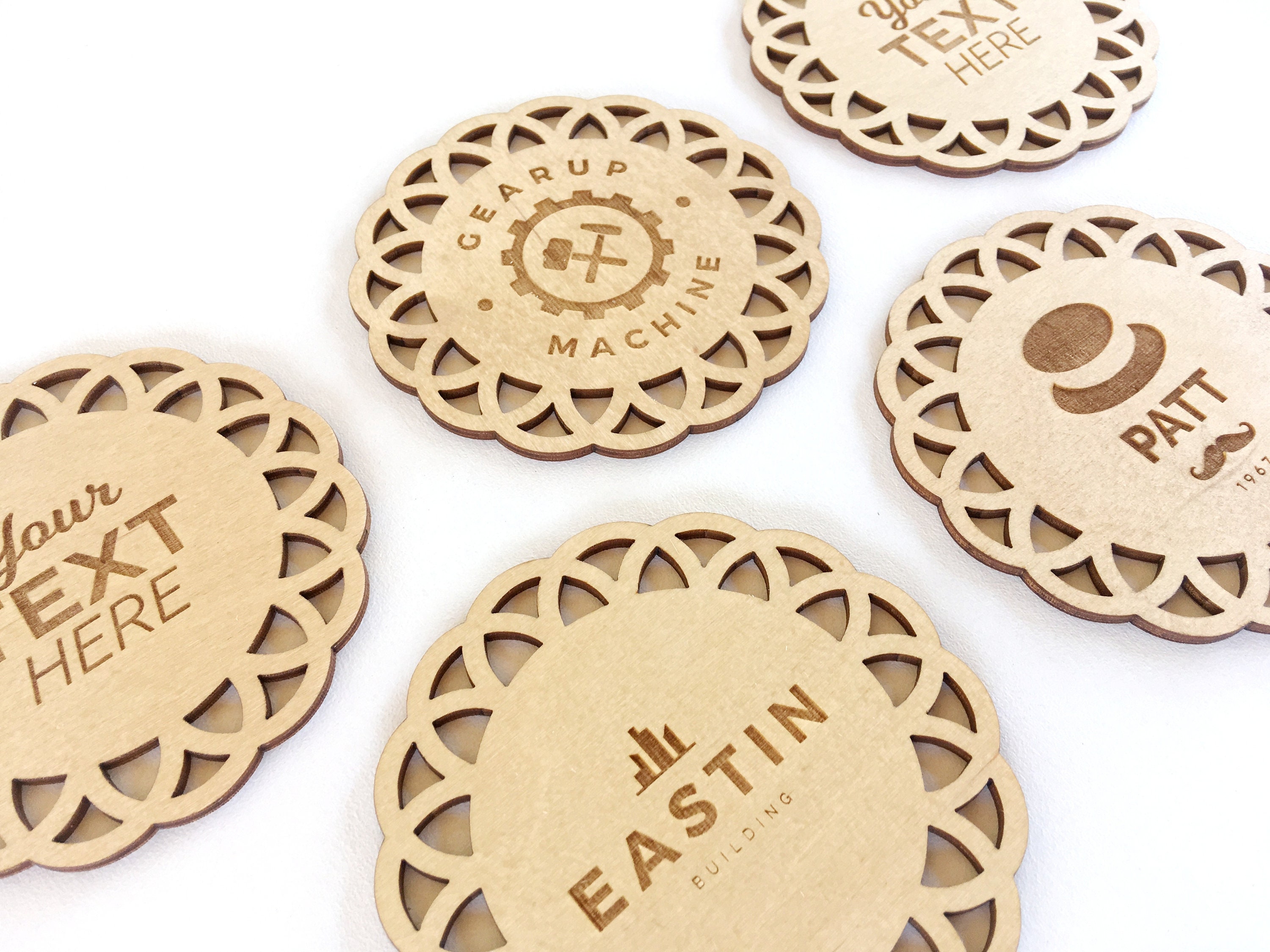 Personalized Wooden Coasters Company Logo Coasters Etsy