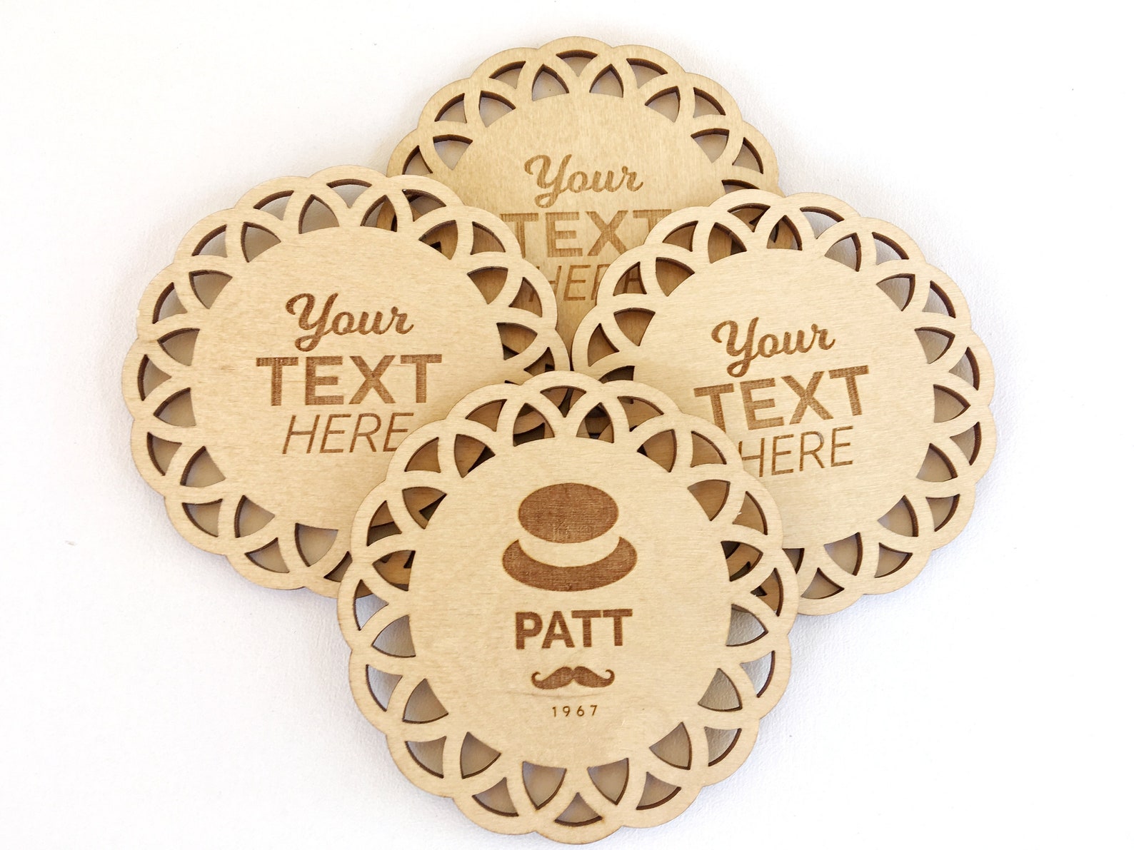 Personalized Wooden Coasters Company Logo coasters Etsy