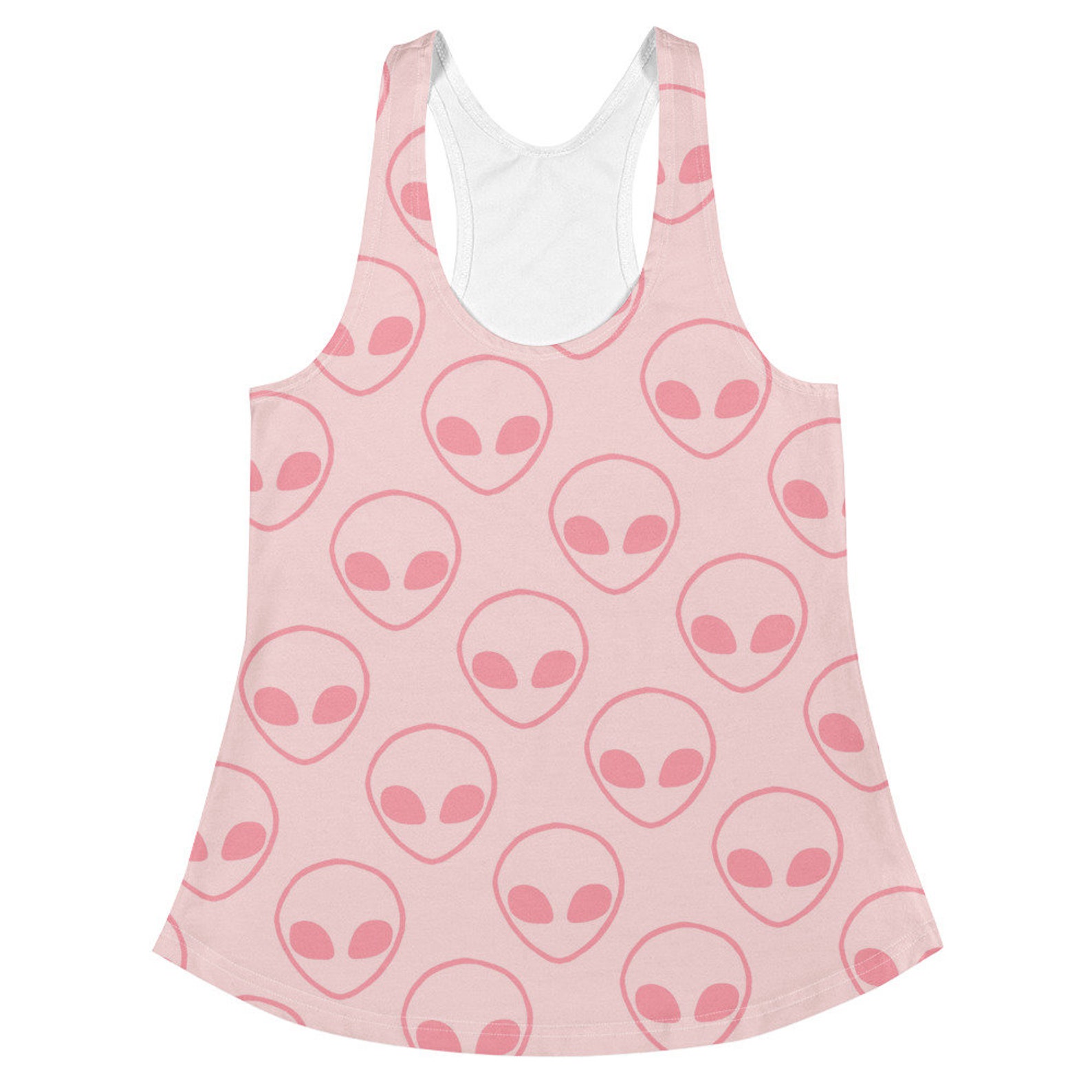 Pink Alien Tank Top Pastel Alien Pink Alien Kawaii Alien | Etsy