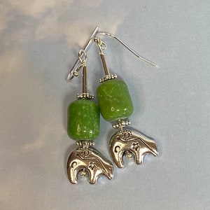Southwestern Silver Bear Earrings