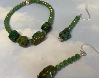 Turquoise Bracelet and Earrings