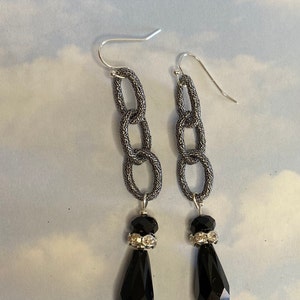 CHIC Black and Silver Earrings