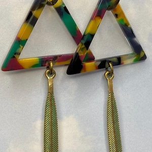 Long Feather Boho Earrings