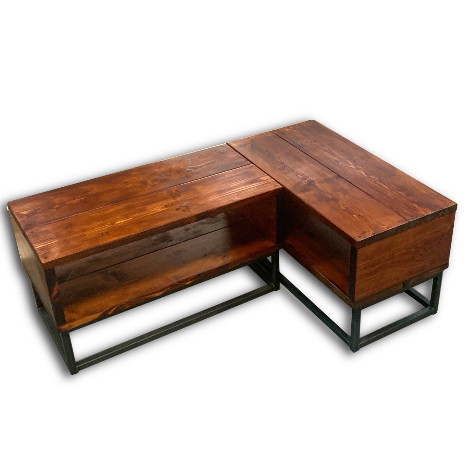 Corner TV Unit Industrial Chic Reclaimed Media Stand Unit Etsy