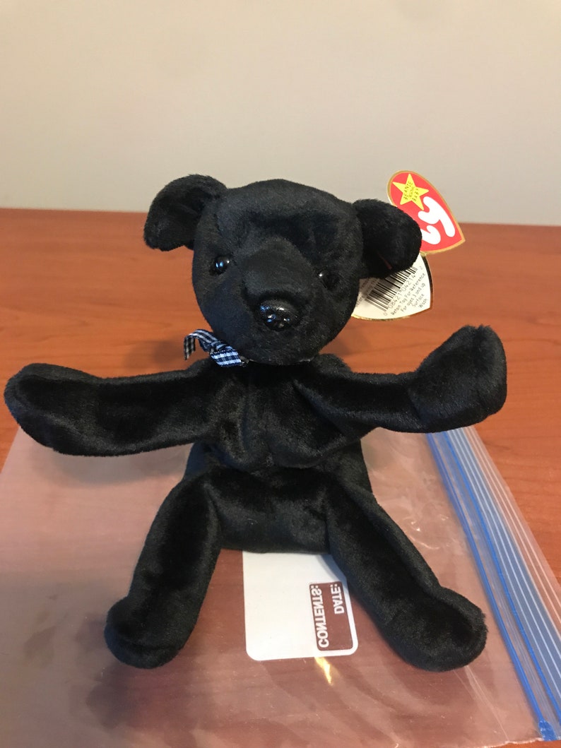 Rare TY Beanie Baby ORIGINAL luke black Labrador June 15,1998 W Errors