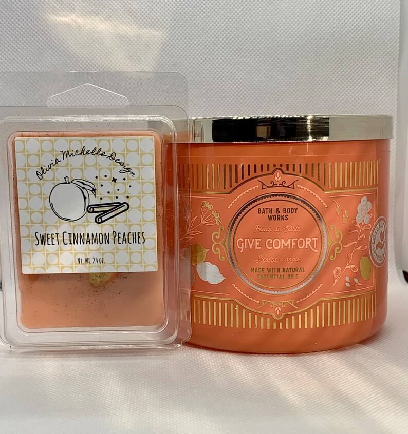 Bath & Body Works Wax Melts Highly Scented Cinnamon Peaches Scent Soy