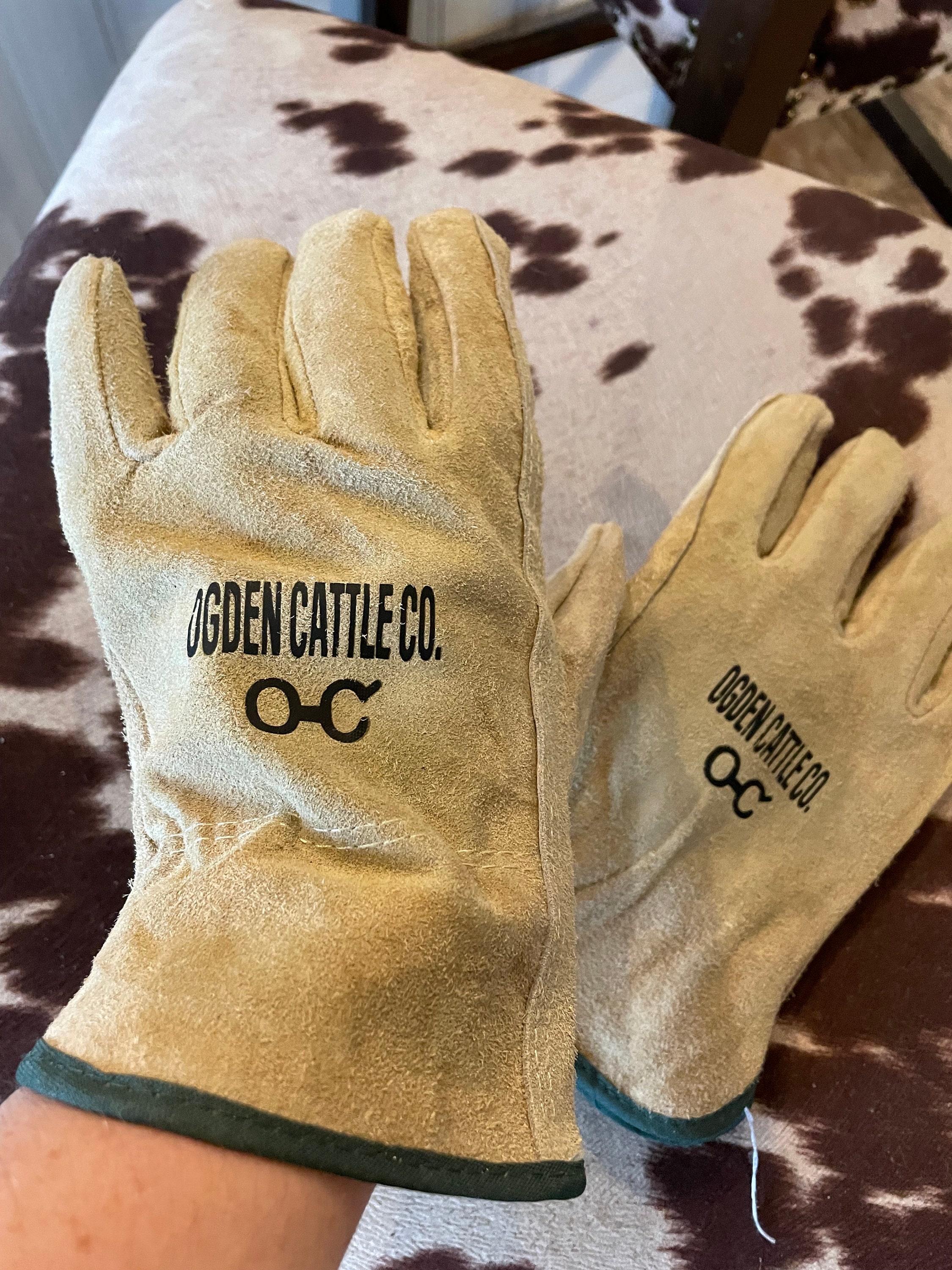 Custom Leather Gloves, Cattle Brand, Personalized Work Gloves, Cowboy Gloves,  Ranch Groomsman, Western Gifts, Cowhide, Rodeo 