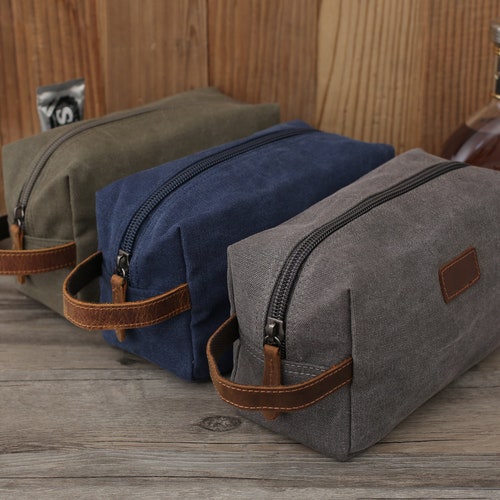 Mens Travel Bag Personalized Shaving Kit Monogrammed Dopp Etsy