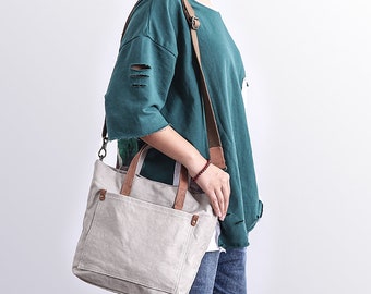 Minimalist Sling Bag, Canvas Shoulder Bag, Casual Satchel Bag, Canvas Messenger Bag, Unisex Canvas Bag, Canvas Crossbody Messenger Bag