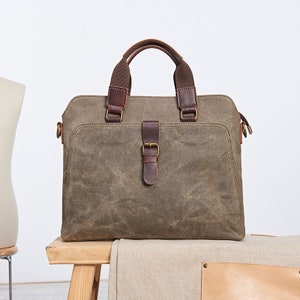 Borsa A Tracolla In Tela Cerata Musette Con Scomparto Etsy