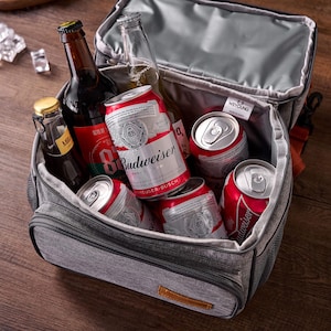Personalized Double Decker Beer Cooler Bag,Groomsmen Gift Cooler Bag,Insulated Lunch Bag,Best Man Gift,Bachelor Party Gifts,Picnic Bag