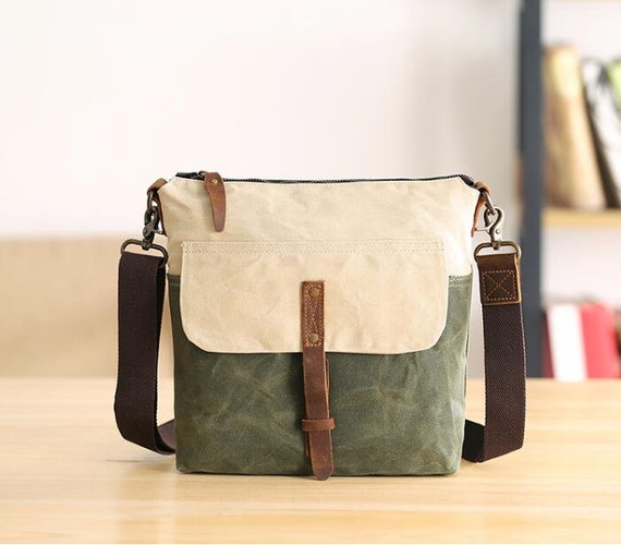 messenger bag canvas leather