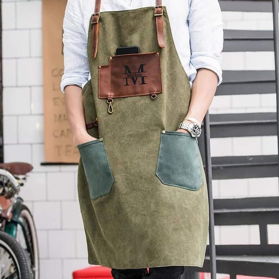 Waterproof Canvas Apron Personalized Apron Work Apron Studio Shop Apron Hairdresser Apron Painter Apron Crafter Apron Cooking Apron