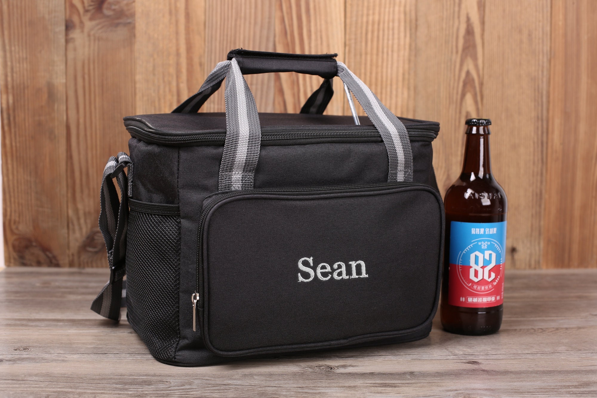 Personalized Beer Cooler Bag Groomsmen Gift Monogrammed Etsy