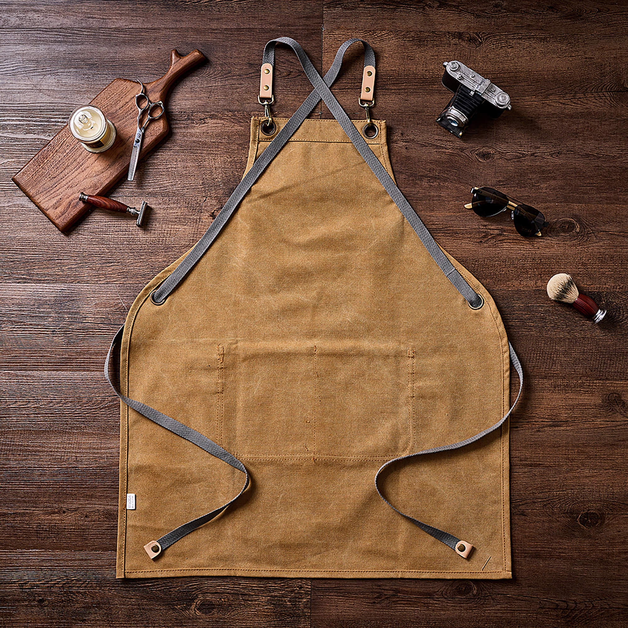 Personalized Canvas Apron, Canvas Workshop Apron, Bartender&#39;s Apron, Embroidered Kitchen Apron, Barbeque Apron,  Bartender Apron, Chef Apron