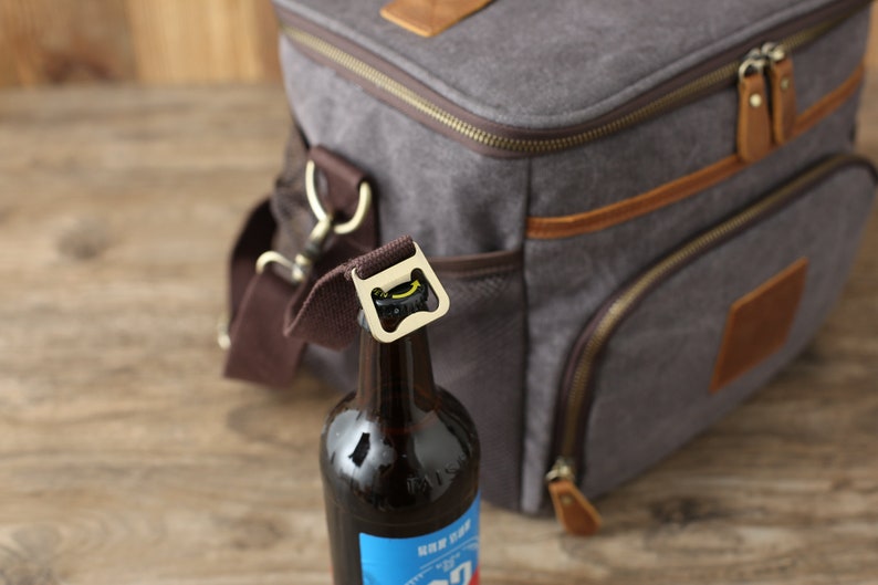 Personalized Groomsmen Gift Cooler, Custom Cooler Bag, Beer Cooler Bag with Bottle Opener, Personalize Cooler, Groomsman Gift Proposal image 7