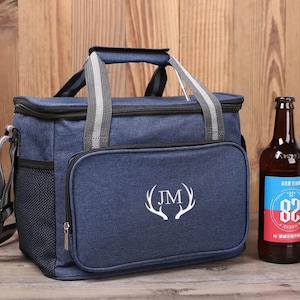 Personalized Groomsmen Gift Cooler Bag with Strap Groomsmen Cooler Beer Bag Custom Gift for Men Monogrammed Cooler Bag Valentine's Day Gift