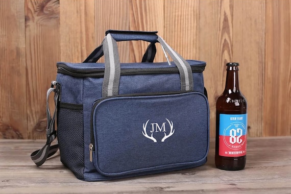 Personalized Groomsmen Gift Cooler Bag with Strap Groomsmen Cooler Beer Bag Custom Gift for Men Monogrammed Cooler Bag Valentine's Day Gift
