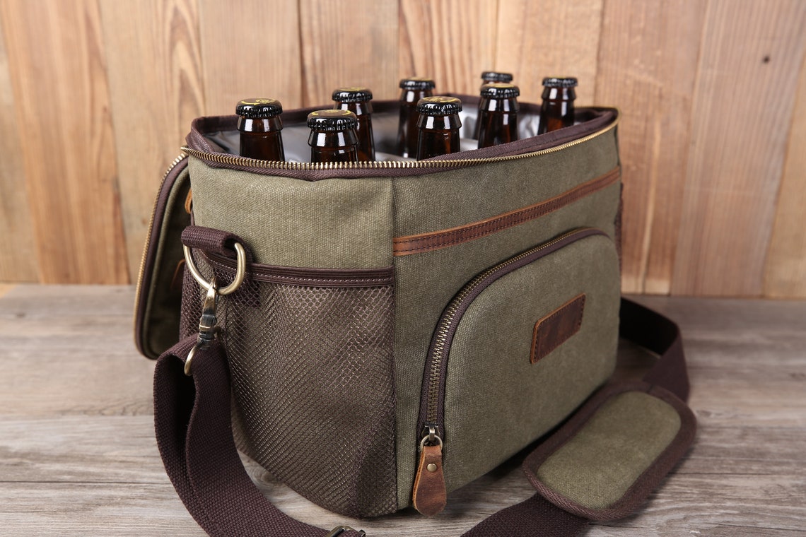 Personalized Beer Cooler Bag Groomsmen Gift Monogrammed Etsy