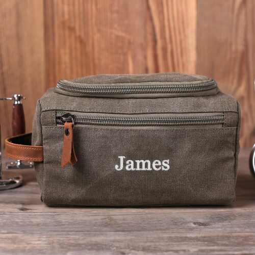 Personalized Leather Dopp Kit for Men Leather Toiletry Bag Etsy