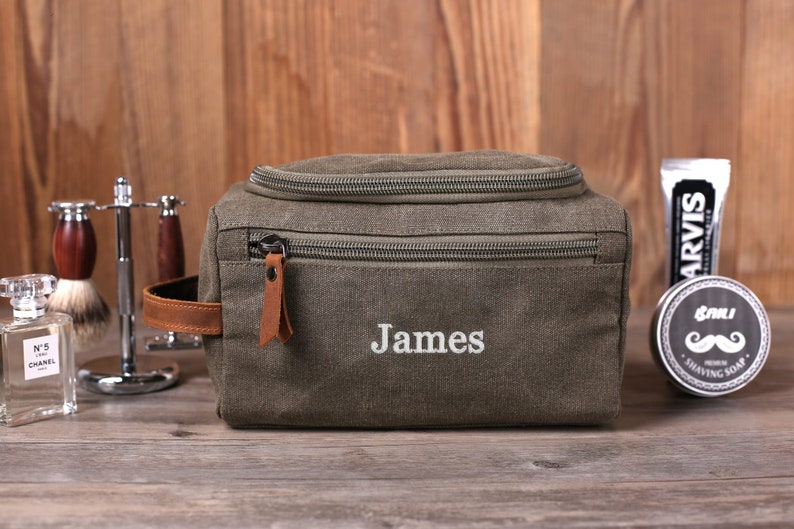 Groomsmen Toiletry Bag Groomsman Gift Personalized Washed Etsy
