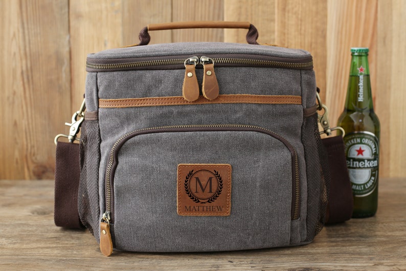 Personalized Groomsmen Gift Cooler, Custom Cooler Bag, Beer Cooler Bag with Bottle Opener, Personalize Cooler, Groomsman Gift Proposal image 3