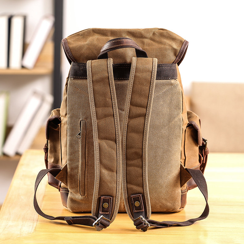 Unisex Travel Backpack Waxed Canvas Outdoor Backpack Laptop - Etsy Canada