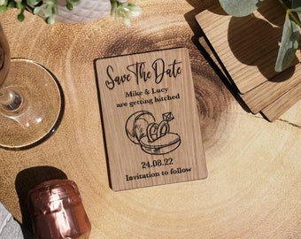 Save the date magnet - Save the date - Wedding announcement - Wood wedding magnets - Wooden save the date - Rustic wedding - Country style