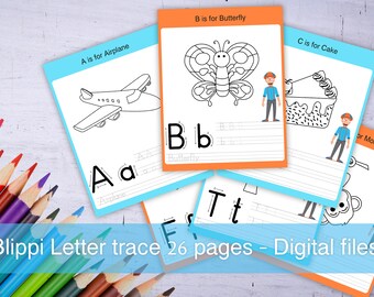 Blippi Coloring Page Etsy