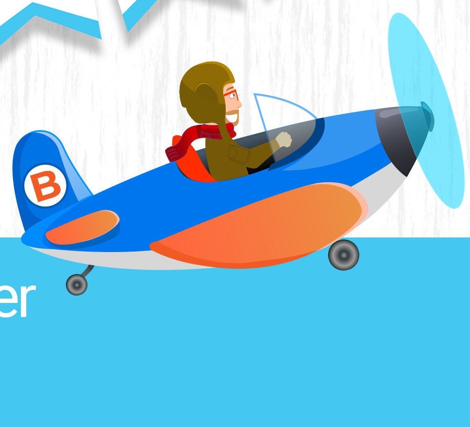 Blippi airplane banner Blippi birthday banner Blippi | Etsy