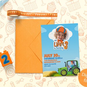 Invitation A La Ferme Blippi Tracteur Blippi Anniversaire De Etsy Invitation A La Ferme Blippi Tracteur Blippi Anniversaire De Etsy