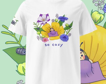 T-shirt douillet bourdon dans une fleur