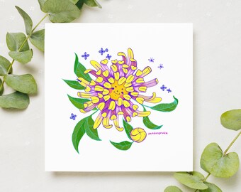 Imprimé bébé chrysanthème