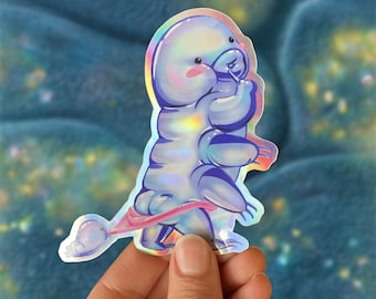 Sticker holographique tardigrade Oopsie