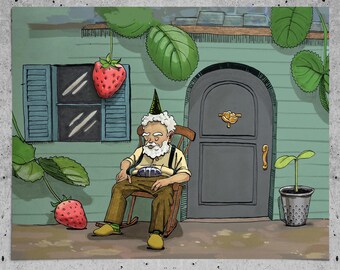 Impression Gnome Papa 12 x 9 po.