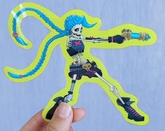 Sticker squelette Jinx | Arcane League of Legends 2XKO
