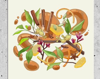 Impression d'art Chai Tea Fairies 11 x 11"